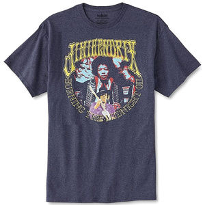 Jimi Hendrix Burning The Midnight Oil rock blues Official T-Shirt M NWT